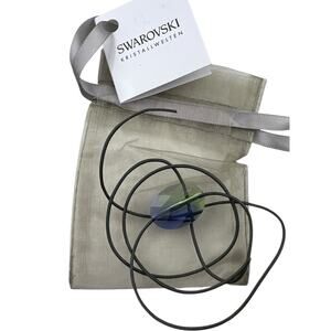 Swarovski Kristalwelten Cord Necklace Faceted Purple Crystal New in Bag